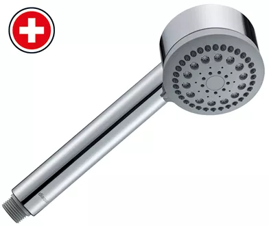 Duschbrause Baronessa verchromt - Verstellring weiss